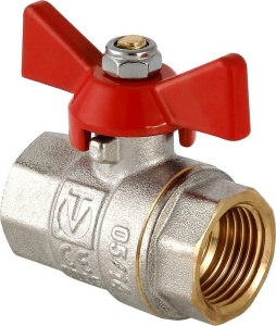 Кран шаровый ВАЛТЕК 1" бабочка ВР-ВР  