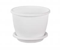 Горшок цв. Афина 0,5л с под. белый