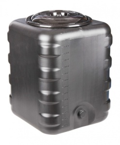 Бак для душа 150л квадратный черный