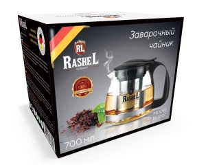 Чайник заварочный стекло 700мл RASHEL 