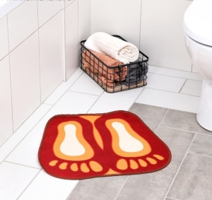 Коврик для ванной ПВХ 44х49см СЛЕДЫ