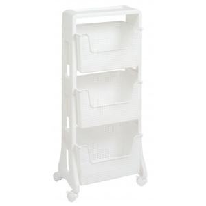 Этажерка  Лофт  3-х ярусная на колесах Виолет