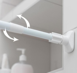 Карниз для ванной усиленный 110-200см цвет белый Доляна