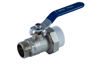 Кран шаровый полипропиленовый (ПП) 32х1 НР 