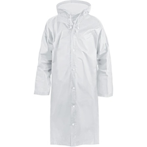 Дождевик с капюшоном на кнопках EVA  БЕЛЫЙ Komfi (50)