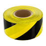 Лента для ограждений клейкая 48мм*50м 45мкм ЧЕРНО-ЖЕЛТАЯ (36)