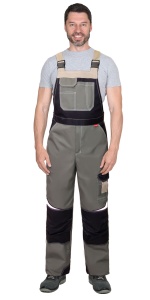 Полукомбинезон СИРИУС-Каспий оликовый/черн/песоч. (тк.Родос) р.88-92/170-176(ЧЗ)