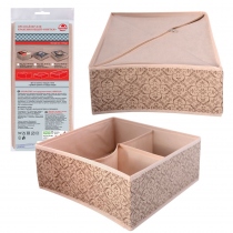 Органайзер для белья 3 отделен. 28х28х13см  Мультидом