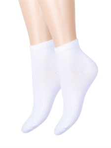 Носки детские дев. х/б+эл ажур КВ с736 1/30 р.14-16 (ЧЗ)