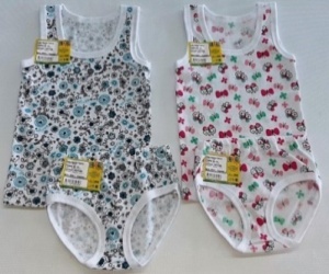 Комплект дев. (майка+трусы) наб. 1407/1406 р.24 (ЧЗ)