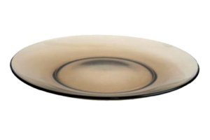 Тарелка стекло 20см обеденная Basilico дымка гладкая 1/6