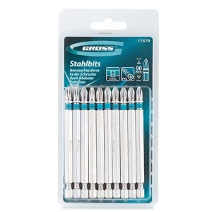 Набор бит PH2 90мм (10 шт.) сталь S2 блистер /GROSS 