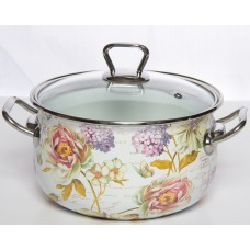 Кастрюля эмалированная 2,1 л Франция стекл/кр TM INTEROS 1/6