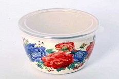 Миска эмалированная 2,4 л Поляна пластмассовая крышка