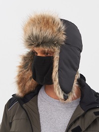Шапка ушанка с маской Евро Енот р. 56-58 (Ч/З)