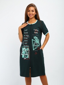 Халат жен. на молнии 196, 196.1 р.46 (ЧЗ)