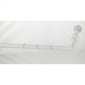 Карниз д/в Zalel 90-90-90см бел ,угловой, алюм  б/колец