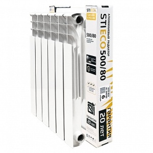 Радиатор AL 6 секц STI ECO RUS 500/80 б/компл