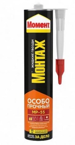 Клей жидкие гвозди 290гр Момент Монтаж особопрочный МР-55 цвет бежевый (12)
