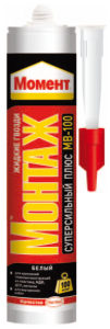 Клей жидкие гвозди суперсильный плюс 380гр Момент Монтаж МВ-100 цвет белый (12)