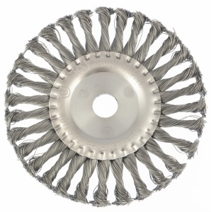 Щетка для УШМ 175мм/22,2мм плоская крученая MATRIX   