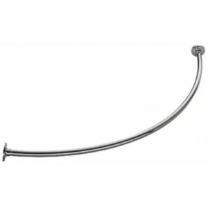 Карниз д/в Zalel 36-63" алюм хром дуг раздвиж б/колец