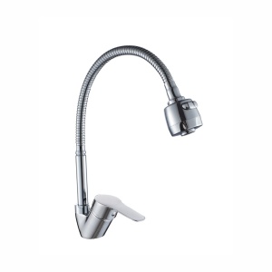 Смеситель д/кухни ZOLLEN KORBACH рыч, гиб излив,2-х реж.аэратор