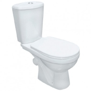 Унитаз-компакт КОМФОРТ ЛЮКС, 2-реж., сид. ПП, бел