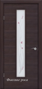 Дверь МДФ  Роса   стекло 700 мм  Венге
