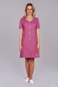 Халат мед.жен.32ТСК цв.брусничный.,кор.рук., р.42/164 (ЧЗ)РАСПР.