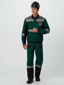 Костюм Виват-2 Премиум IMP (Куртка+П/К), цв.зеленый/черн./серый р.56-58/182-188(ЧЗ)