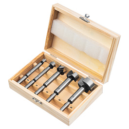 Набор сверл Форстнера по дереву 10-15-20-25-35мм, 5штук в боксе