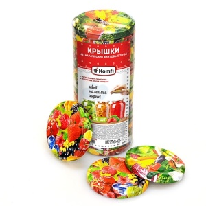 Крышка винтовая ТВИСТ-ОФФ 82 мм Калейдоскоп KOMFI цветные 1/20/720