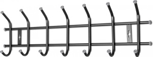 Вешалка настенная 7 крючков 700х200х180мм хром Олимп