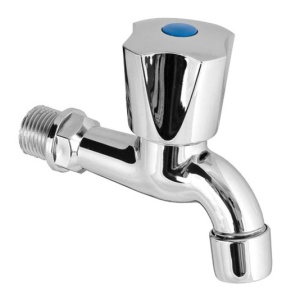 Кран водоразборный пласт.хром с носиком 1/2 вентиль