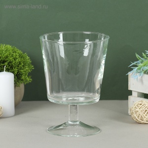 Ваза стекло для цветов настольная 1,78л КАРКАДЕ-2 18см 1/9 