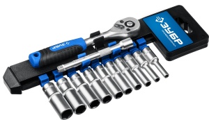 Набор торцевых головок 1/4 12 предметов Зубр Профессионал 
