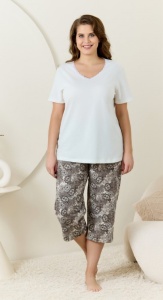 Пижама жен. (футб+бриджи) Луна-1 р.60 (ЧЗ)