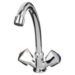 Смеситель д/кухни Ex-Promt Елочка,кр/б, пластм ручки, б/подв