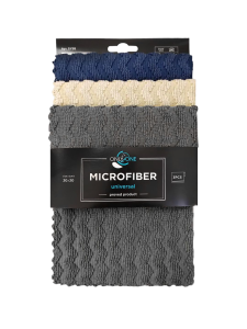 Салфетка микрофибра Универсальная 30х30см Зигзаг 3штуки 1/60