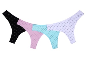 Трусы жен. Танга цвет. 66008 р.S (ЧЗ)