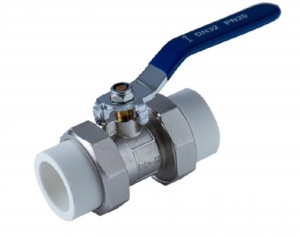 Кран шаровый (ПП) с 2-х сторон полипропилен 32 мм