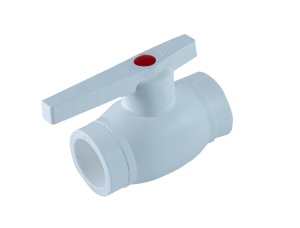 Кран шаровый полипропиленовый (ПП) 25 мм (пластик ручка-рычаг)