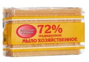 Мыло хозяйственное 72% Меридиан 150гр в обертке (66)