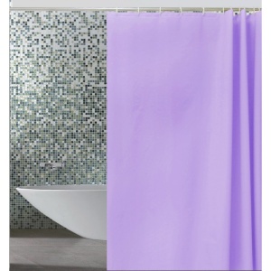 Штора для ванной PEVA 180х180см ZALEL сиреневая с кольцами 1/5 