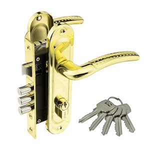 Замок врезной MARLOK 61/LA02 3RB, 3 ригеля, золото