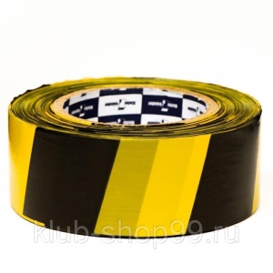 Лента для ограждений 50мм 200м ЧЕРНО-ЖЕЛТАЯ Клебебендер (8) неклейкая