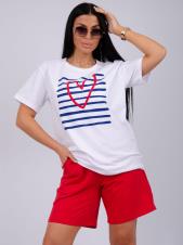 Комплект жен. (футб+шорты) Море 2,3 р.46 (ЧЗ)