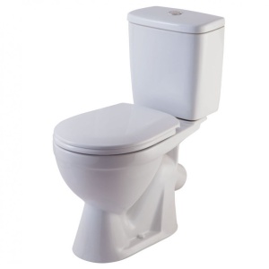 Унитаз-компакт Лира, 1-реж., ниж. подв., сид. ПП  белый