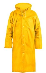 Дождевик с капюшоном на кнопках EVA  ЖЕЛТЫЙ Komfi 